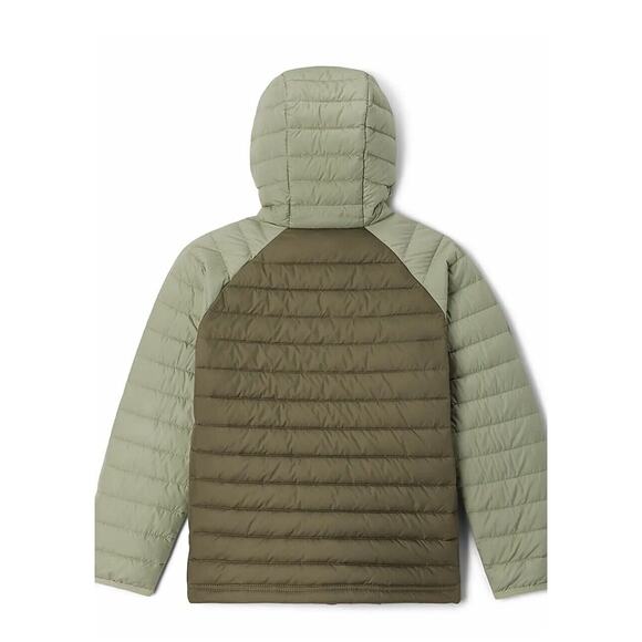 Columbia Youth Girls Powder Lite Hooded Jacket, Olive, M 10/12 - Picture 2 of 7